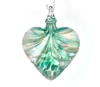 Glass Eye Studio Blown glass heart ornaments